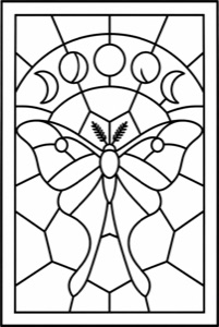 Luna moth pattern